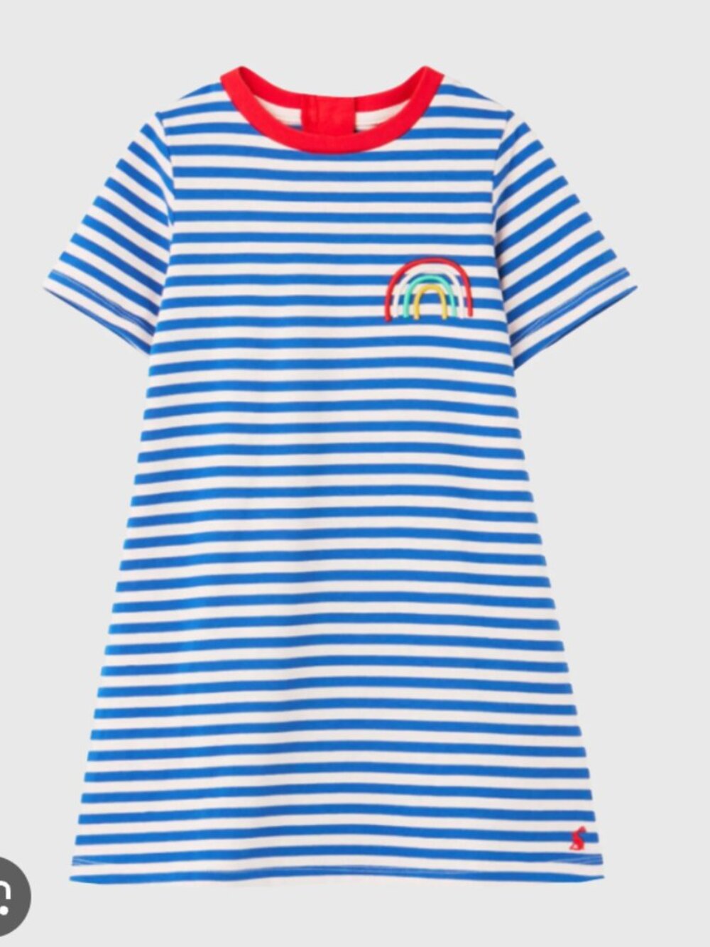 🌈💙 Little Joules Striped Rainbow Dress – Kids Size 5 💙🌈